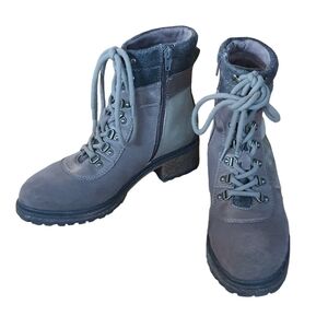 Earth Elements Tessa Lace Up Hiker Ankle Boots Leather/Suede Womens Size 7.5